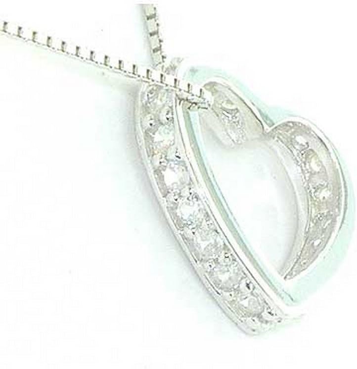 Silver Heart Necklaces for Women Silver Plated Chain Heart Necklace Pendant Necklace Silver Jewellery for Women Gift